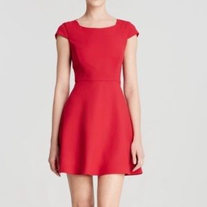French Connection Red Cap Sleeve Dress Size 6
